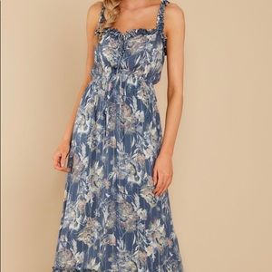 Navy floral print maxi dress from Red Dress